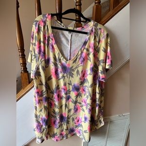 Sew In Love Floral Print Top Plus Size